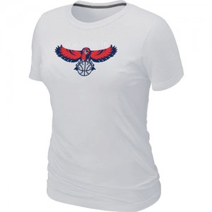 T-shirt principal de logo Atlanta Hawks NBA Big & Tall Blanc - Femme