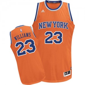 Maillot Adidas Orange Alternate Swingman New York Knicks - Derrick Williams #23 - Homme