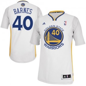 Golden State Warriors Harrison Barnes #40 Alternate Swingman Maillot d'équipe de NBA - Blanc pour Homme