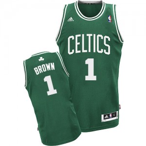 Maillot NBA Boston Celtics #1 Walter Brown Vert (No Blanc) Adidas Swingman Road - Homme