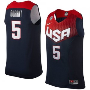 Maillots de basket Authentic Team USA NBA 2014 Dream Team Bleu marin - #5 Kevin Durant - Homme