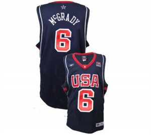 Maillot NBA Team USA #6 Tracy McGrady Bleu marin Nike Swingman Summer Olympics - Homme