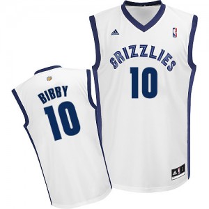 Memphis Grizzlies #10 Adidas Home Blanc Swingman Maillot d'équipe de NBA achats en ligne - Mike Bibby pour Homme