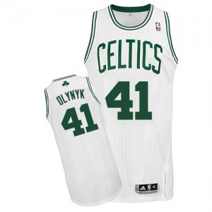 Boston Celtics #41 Adidas Home Blanc Authentic Maillot d'équipe de NBA prix d'usine en ligne - Kelly Olynyk pour Homme