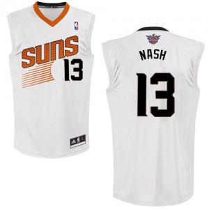 Maillot NBA Blanc Steve Nash #13 Phoenix Suns Home Swingman Femme Adidas