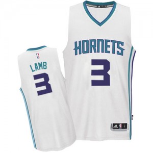 Maillot NBA Blanc Jeremy Lamb #3 Charlotte Hornets Home Authentic Homme Adidas
