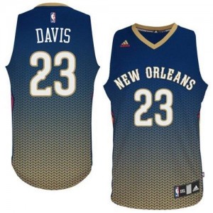 Maillot NBA New Orleans Pelicans #23 Anthony Davis Bleu marin Adidas Swingman Resonate Fashion - Homme