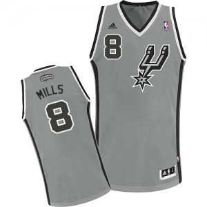 San Antonio Spurs Patty Mills #8 Alternate Swingman Maillot d'équipe de NBA - Gris argenté pour Homme