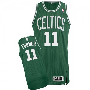 Maillot Adidas Vert (No Blanc) Road Authentic Boston Celtics - Evan Turner #11 - Homme