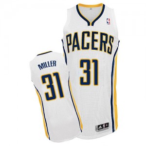 Maillot NBA Indiana Pacers #31 Reggie Miller Blanc Adidas Authentic Home - Homme
