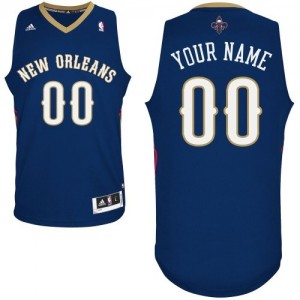 Maillot NBA New Orleans Pelicans Personnalisé Authentic Bleu marin Adidas Road - Femme