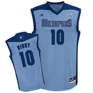 Maillot NBA Memphis Grizzlies #10 Mike Bibby Bleu clair Adidas Swingman Alternate - Homme