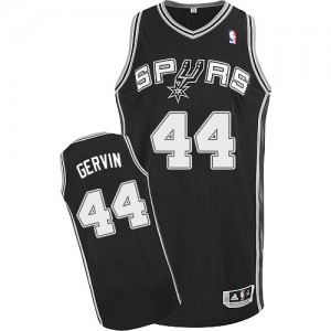 Maillot NBA Noir George Gervin #44 San Antonio Spurs Road Authentic Homme Adidas