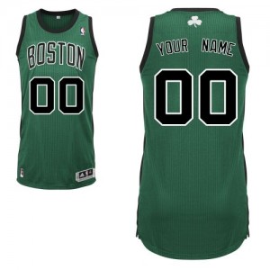 Maillot NBA Boston Celtics Personnalisé Authentic Vert (No. noir) Adidas Alternate - Homme