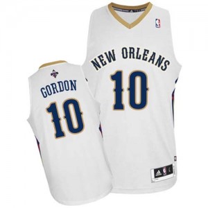New Orleans Pelicans #10 Adidas Home Blanc Authentic Maillot d'équipe de NBA sortie magasin - Eric Gordon pour Homme