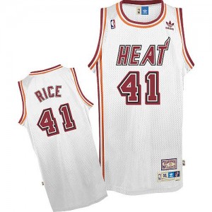 Miami Heat Glen Rice #41 Throwback Swingman Maillot d'équipe de NBA - Blanc pour Homme