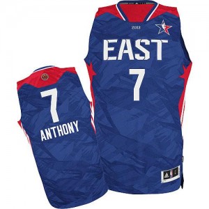 Maillot NBA Bleu Carmelo Anthony #7 New York Knicks 2013 All Star Authentic Homme Adidas
