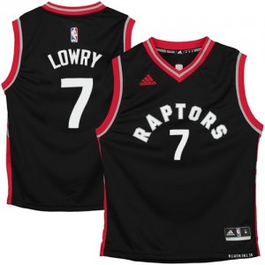Maillot NBA Toronto Raptors #7 Kyle Lowry Noir Adidas Swingman - Homme
