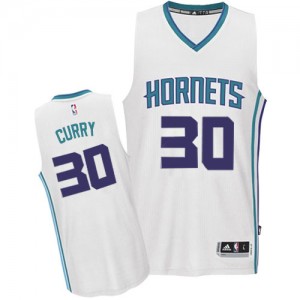 Maillot NBA Charlotte Hornets #30 Dell Curry Blanc Adidas Authentic Home - Homme