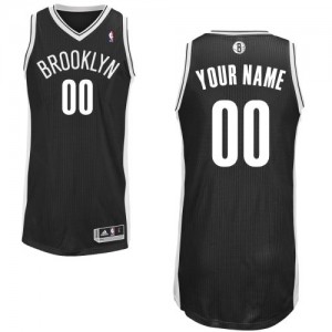 Maillot NBA Authentic Personnalisé Brooklyn Nets Road Noir - Homme