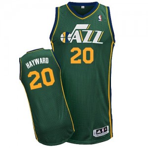 Utah Jazz Gordon Hayward #20 Alternate Authentic Maillot d'équipe de NBA - Vert pour Homme