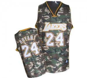 Maillot NBA Los Angeles Lakers #24 Kobe Bryant Camo Adidas Authentic Stealth Collection - Homme