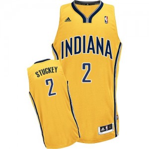 Indiana Pacers Rodney Stuckey #2 Alternate Swingman Maillot d'équipe de NBA - Or pour Homme