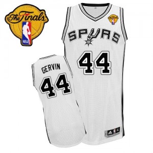 Maillot NBA Blanc George Gervin #44 San Antonio Spurs Home Finals Patch Authentic Homme Adidas