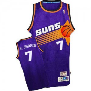 Maillot Authentic Phoenix Suns NBA Throwback Violet - #7 Kevin Johnson - Homme
