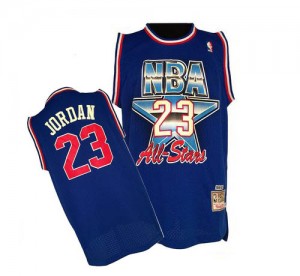 Maillot NBA Bleu Michael Jordan #23 Chicago Bulls 1992 All Star Throwback Authentic Homme Mitchell and Ness