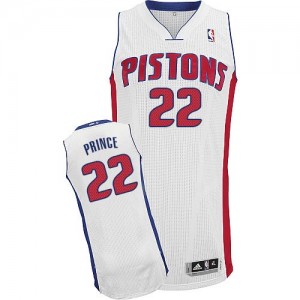 Maillot NBA Blanc Tayshaun Prince #22 Detroit Pistons Home Authentic Homme Adidas