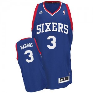 Maillot NBA Philadelphia 76ers #3 Dana Barros Bleu royal Adidas Swingman Alternate - Homme