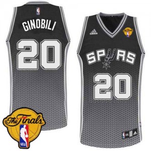 Maillot NBA Swingman Manu Ginobili #20 San Antonio Spurs Resonate Fashion Finals Patch Noir - Homme