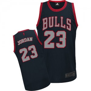 Maillot Authentic Chicago Bulls NBA Graystone Fashion Noir - #23 Michael Jordan - Homme