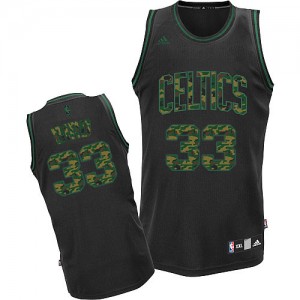 Boston Celtics Larry Bird #33 Fashion Swingman Maillot d'équipe de NBA - Camo noir pour Homme