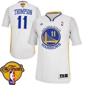 Golden State Warriors Klay Thompson #11 Alternate 2015 The Finals Patch Swingman Maillot d'équipe de NBA - Blanc pour Femme