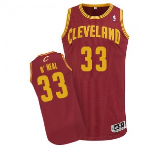 Maillot NBA Authentic Shaquille O'Neal #33 Cleveland Cavaliers Road Vin Rouge - Homme