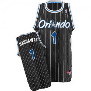 Orlando Magic Nike Penny Hardaway #1 Throwback Authentic Maillot d'équipe de NBA - Noir pour Homme