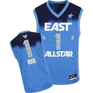 Maillot NBA Authentic Derrick Rose #1 Chicago Bulls 2012 All Star Bleu - Homme