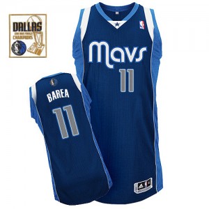 Dallas Mavericks #11 Adidas Alternate Champions Patch Bleu marin Authentic Maillot d'équipe de NBA pas cher en ligne - Jose Barea pour Homme
