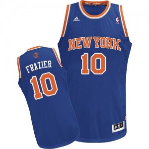 New York Knicks Walt Frazier #10 Road Swingman Maillot d'équipe de NBA - Bleu royal pour Homme