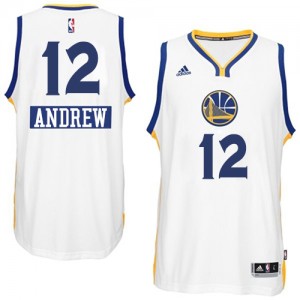 Maillot NBA Authentic Andrew Bogut #12 Golden State Warriors 2014-15 Christmas Day Blanc - Homme