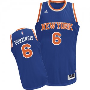 Maillot Swingman New York Knicks NBA Road Bleu royal - #6 Kristaps Porzingis - Homme