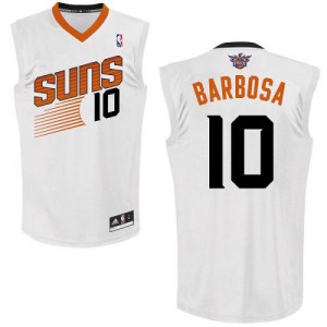 Maillot NBA Phoenix Suns #10 Leandro Barbosa Blanc Adidas Authentic Home - Homme
