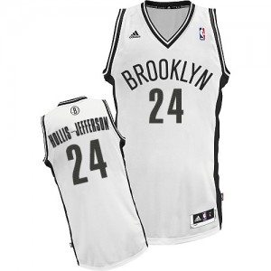 Brooklyn Nets #24 Adidas Home Blanc Swingman Maillot d'équipe de NBA Braderie - Rondae Hollis-Jefferson pour Homme