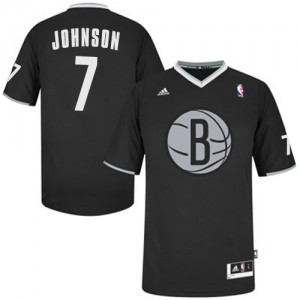 Brooklyn Nets #7 Adidas 2013 Christmas Day Noir Swingman Maillot d'équipe de NBA prix d'usine en ligne - Joe Johnson pour Homme