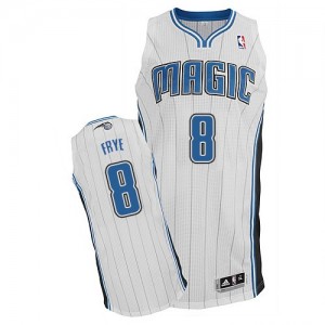 Maillot NBA Orlando Magic #8 Channing Frye Blanc Adidas Authentic Home - Homme