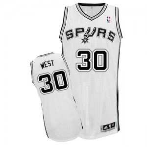 Maillot Authentic San Antonio Spurs NBA Home Blanc - #30 David West - Homme