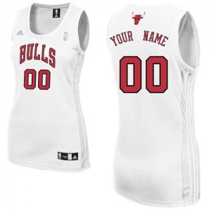 Chicago Bulls Personnalisé Adidas Home Blanc Maillot d'équipe de NBA la meilleure qualité - Authentic pour Femme