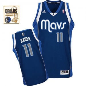 Maillot NBA Dallas Mavericks #11 Jose Barea Bleu marin Adidas Swingman Alternate Champions Patch - Homme
